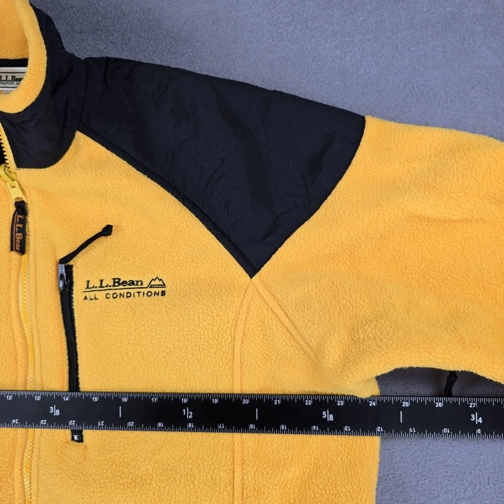 Vintage LL Bean Jacket Women Large Yellow All Conditions Fleece USA 90s Gorpcore